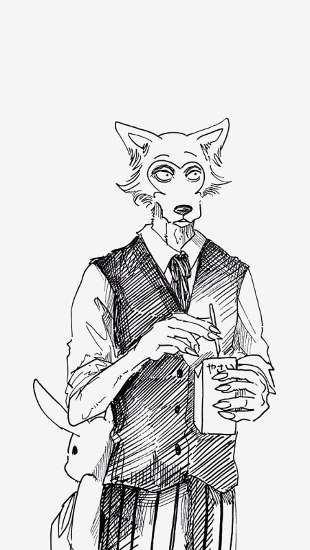 Legosi Beastars Art чб