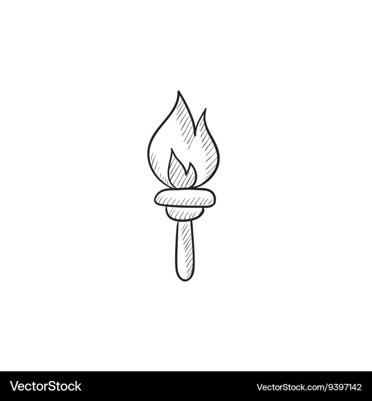Олимпийский огонь рисунок