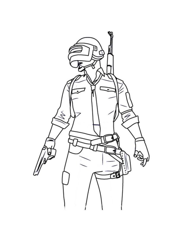 Раскраска PUBG mobile