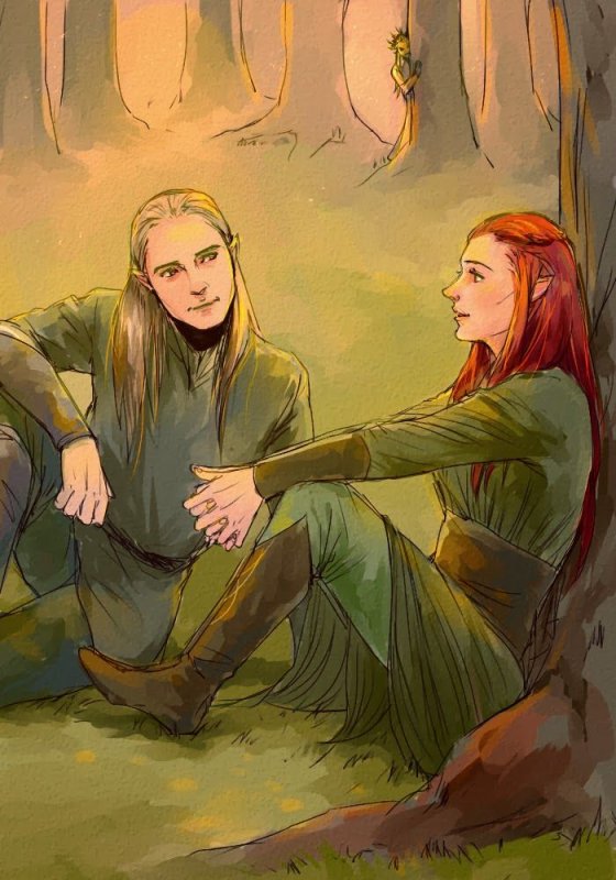 Хоббит Леголас и Тауриэль