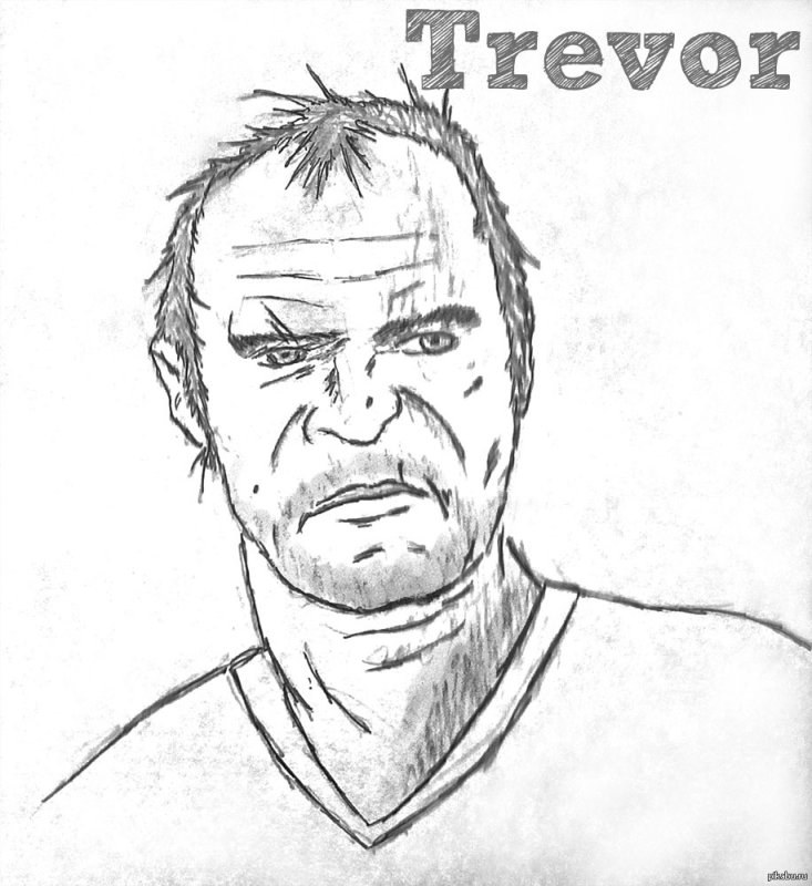раскраски гта 5 тревор