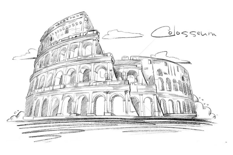 Колизей в древнем Риме рисунок