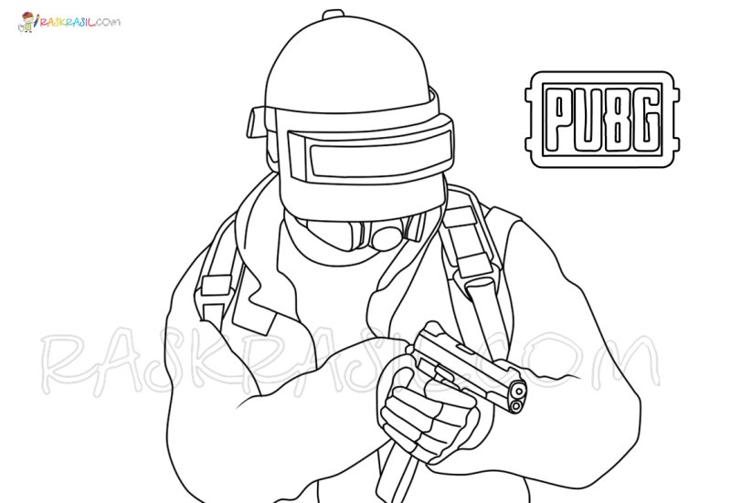Раскраска для мальчиков PUBG