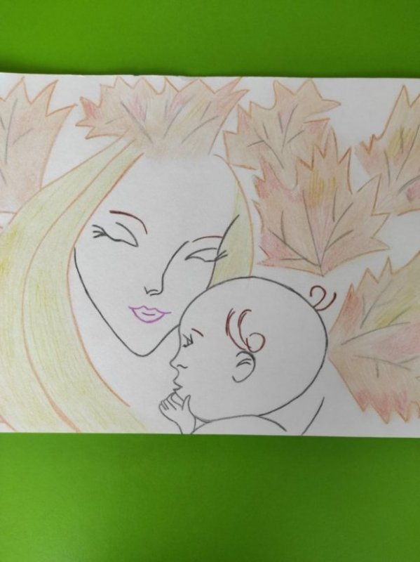 рисунок в день матери