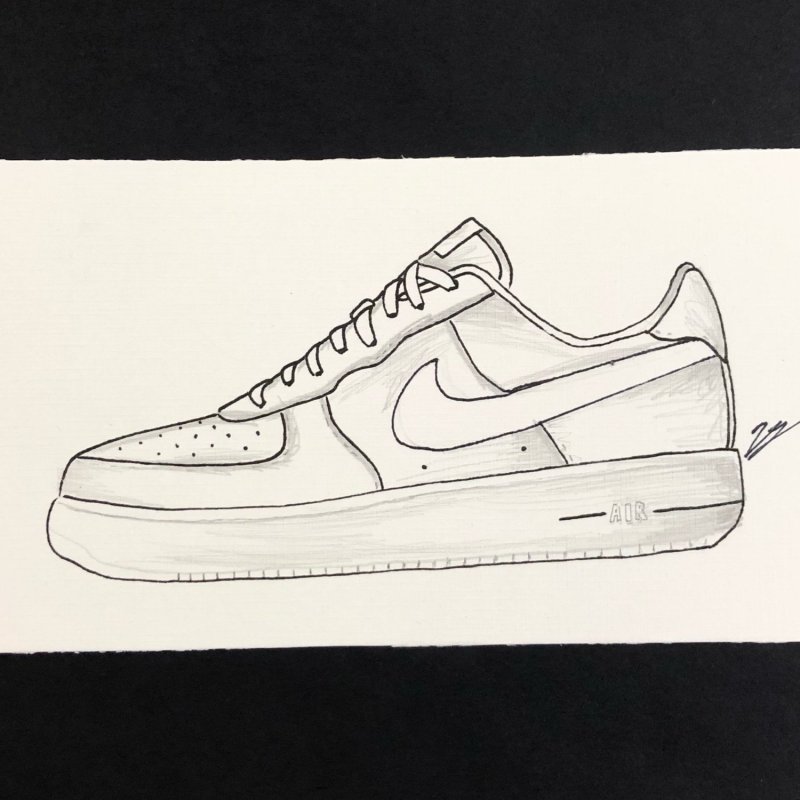 Nike Air Force 1 нарисованные