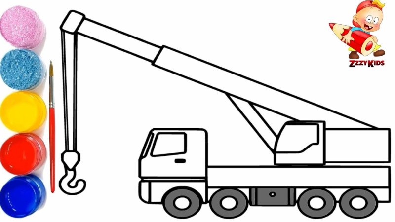 Автокран рисунок