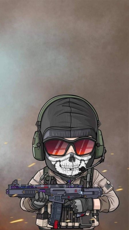 Гоуст Call of Duty арт