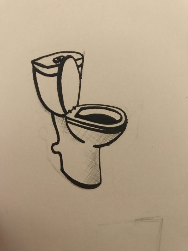 Эскиз унитаза