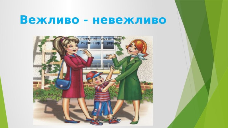 Вежливые и невежливые поступки