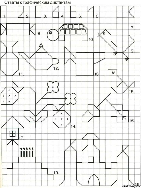 Узоры в клетку для дошкольников