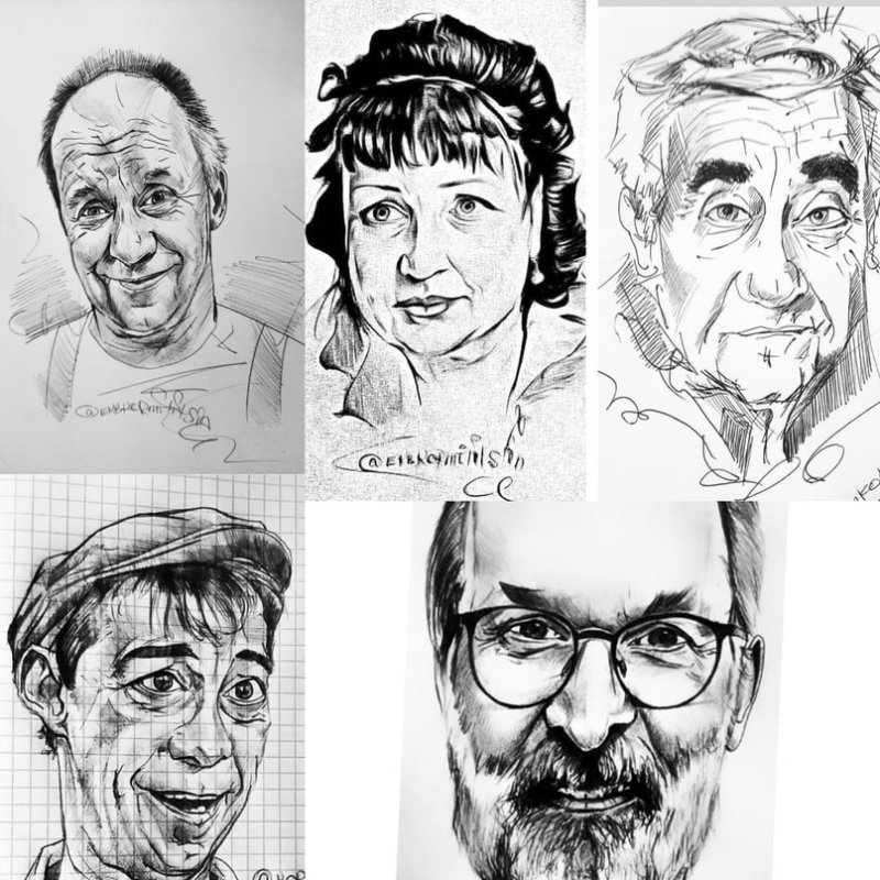 Рисунки актёров из сватов