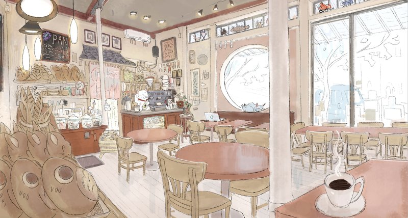 Lofi Cafe арт