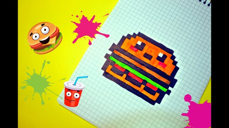 Рисование по клеточкам макдональдс