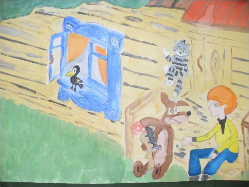 Рисунок к сказке дядя фёдор пёс и кот лёгкий