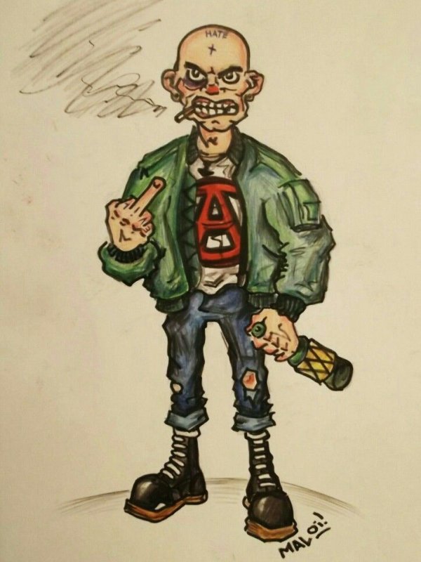 Скинхед арт