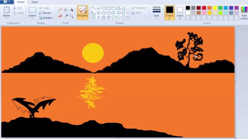 Простые рисунки в Paint