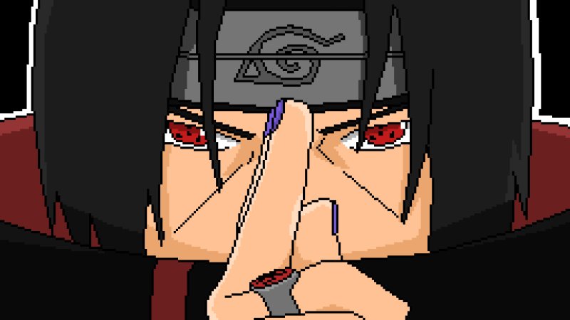 Шаринган Итачи пиксель арт