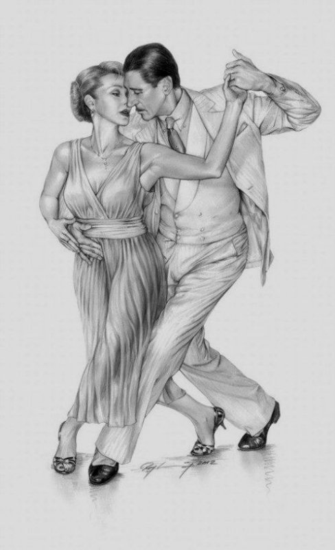 Танцы рисунок карандашом