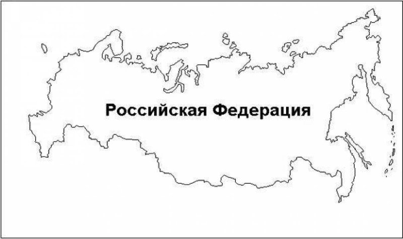 Карта России очертания