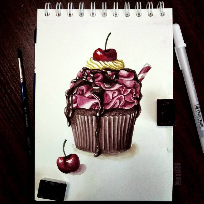 Скетчи маркерами сладости