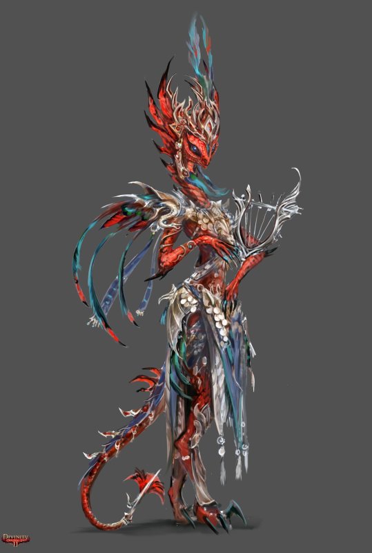 Divinity Original sin 2 ящер арт