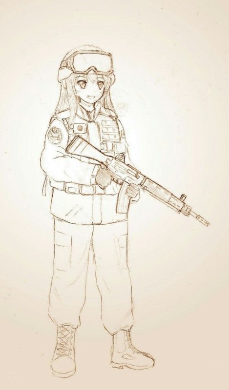Солдат рисунок для срисовки