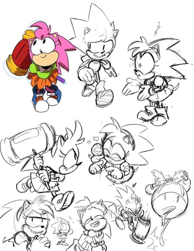 Персонаж Эми Sonic Мания
