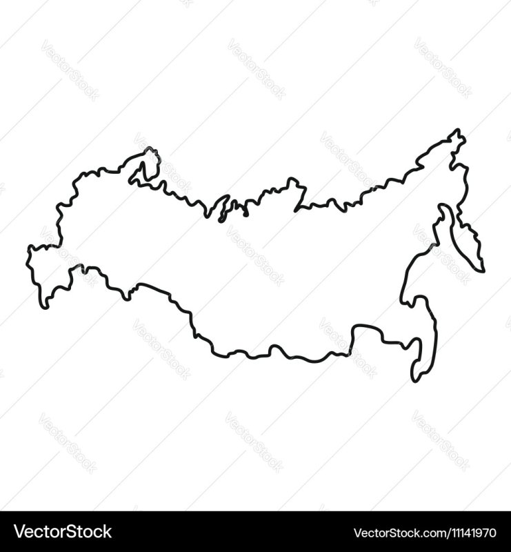 Карта России контур