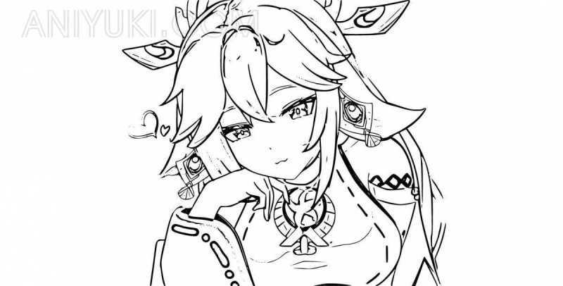 раскраска геншин импакт яэ мико