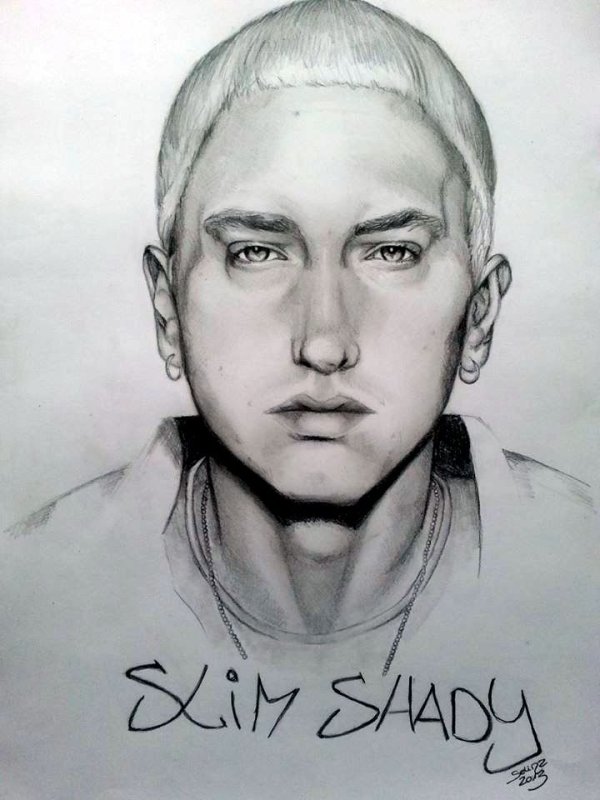 Draw Eminem portrait
