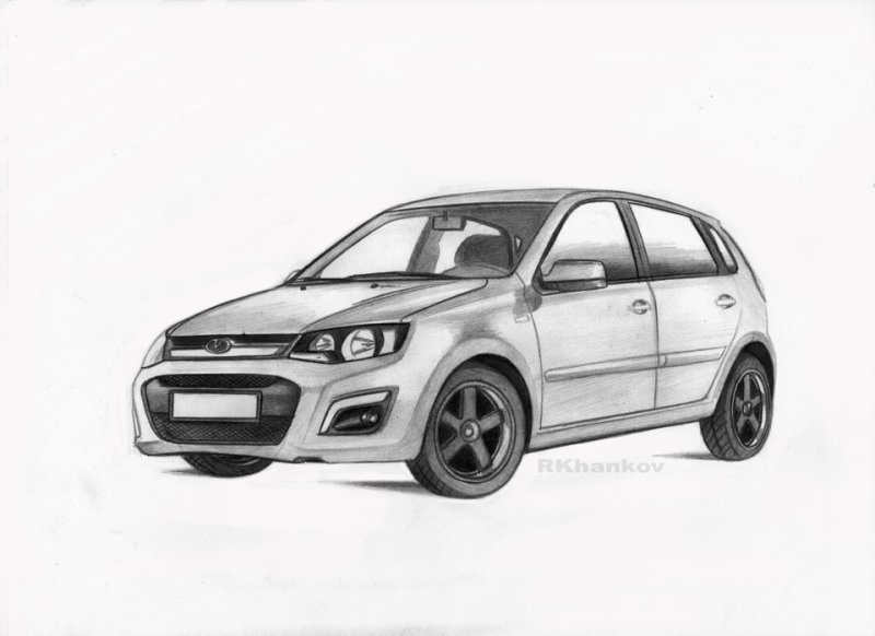 раскраска лада калина 2 универсал