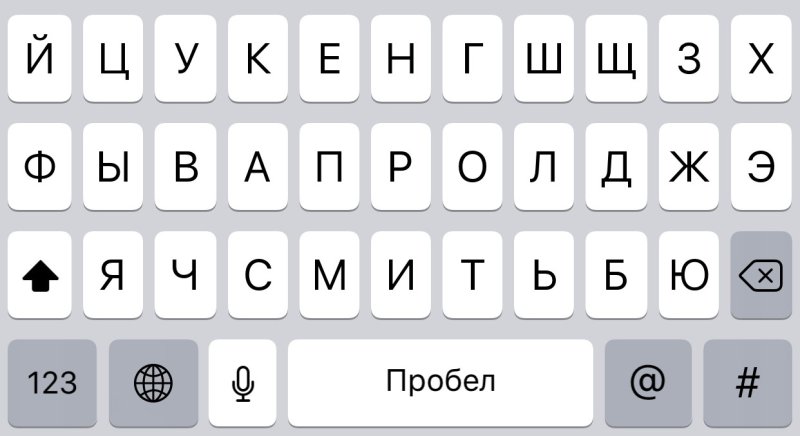 Русская клавиатура на телефоне