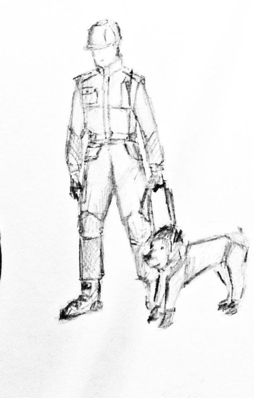 Профессия кинолог рисунок