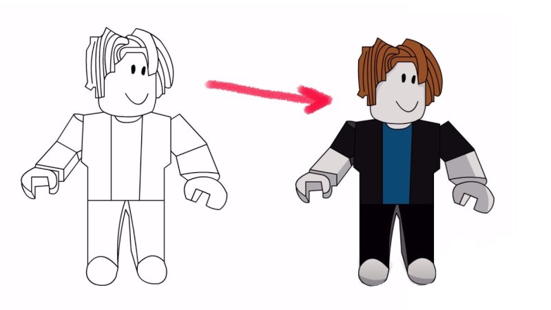 Roblox раскраска скины