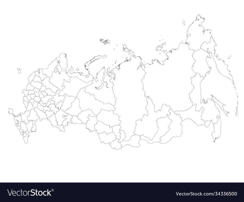 Карта России очертания