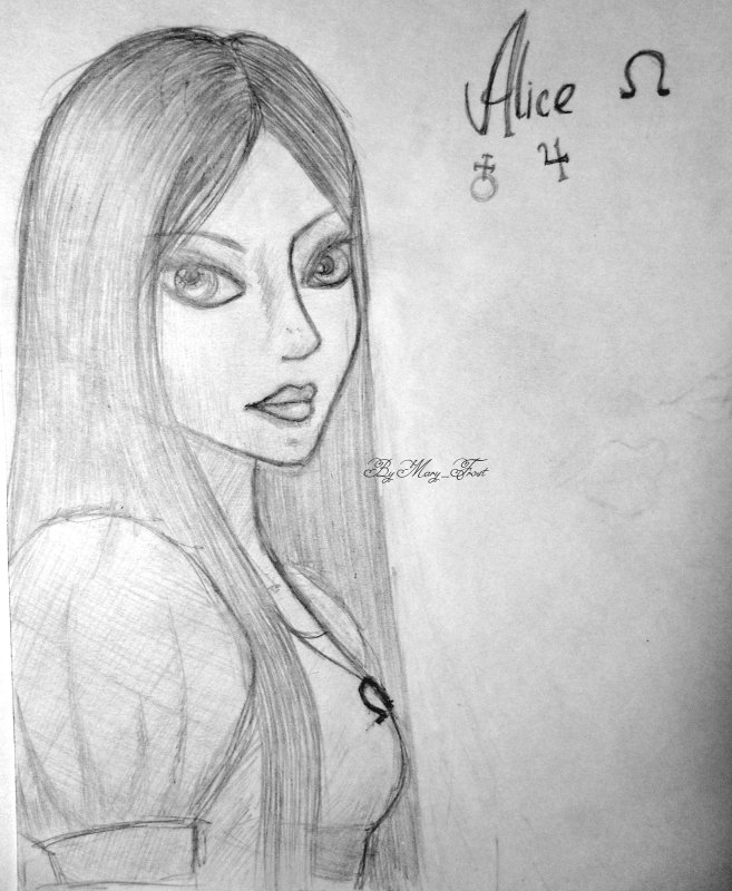 Рисунки для срисовки Алиса