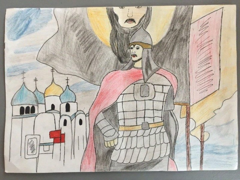 Рисунок к кантате Александра Невского