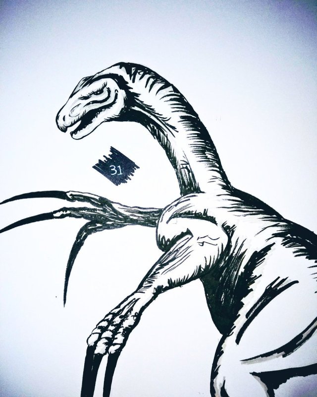 Теризинозавр арт