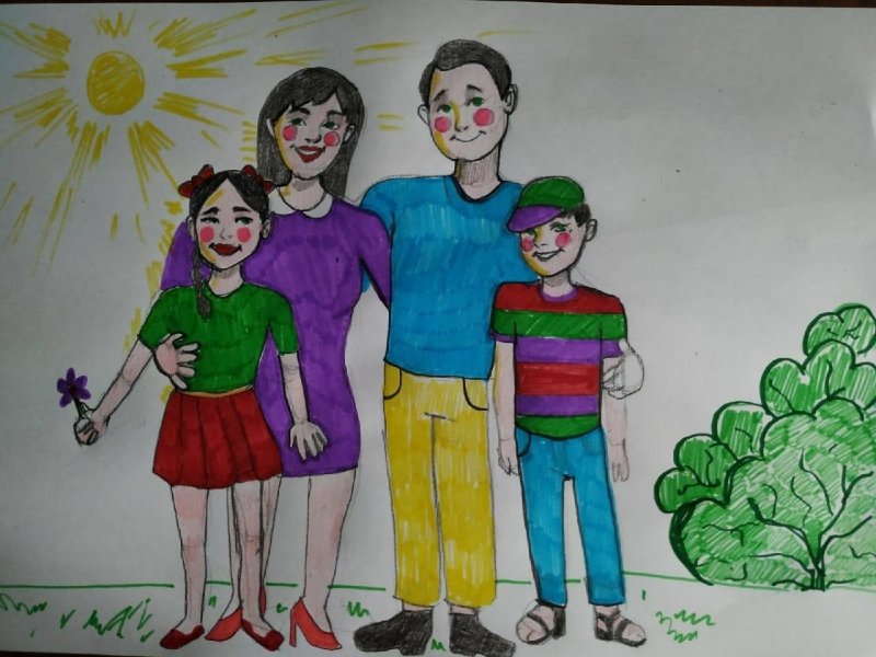 Идеи для рисунка семьи
