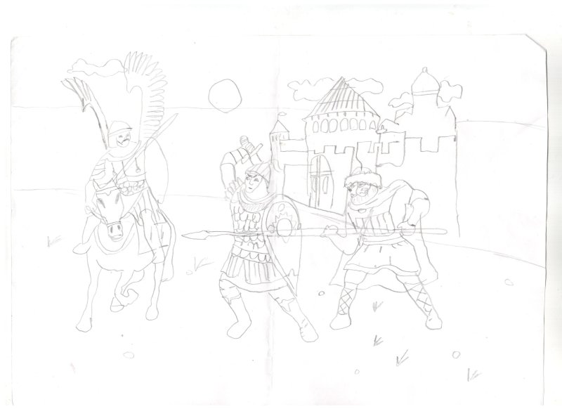Куликовская битва раскраска