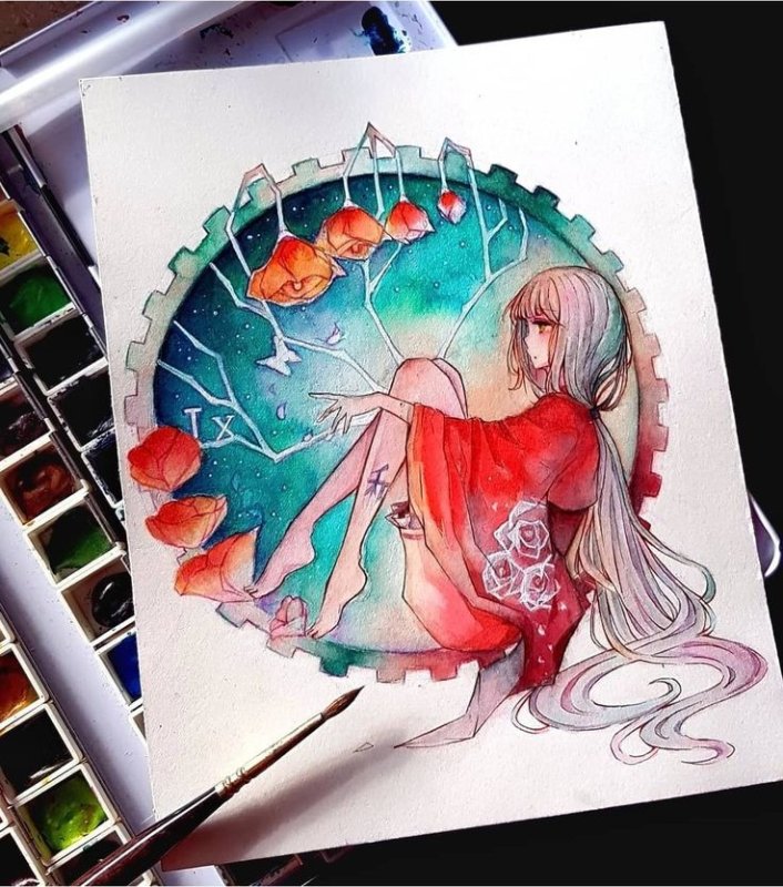 Акварельные рисунки