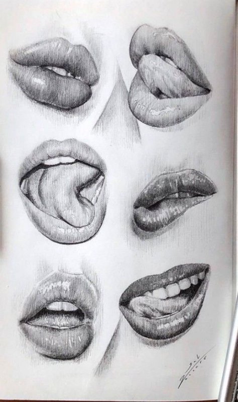 Губы рисунок