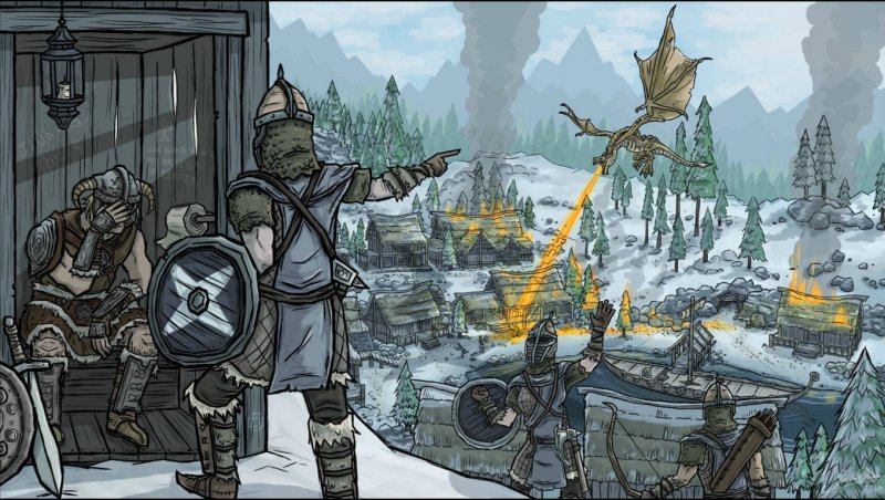 The Elder Scrolls Довакин арт
