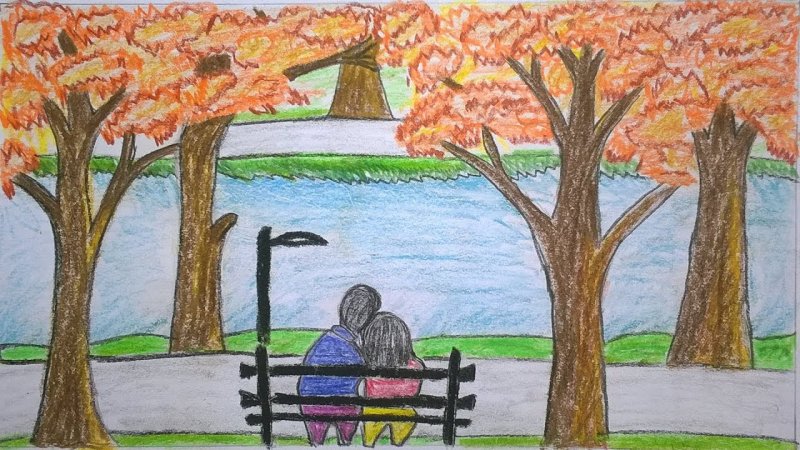 рисунок парка