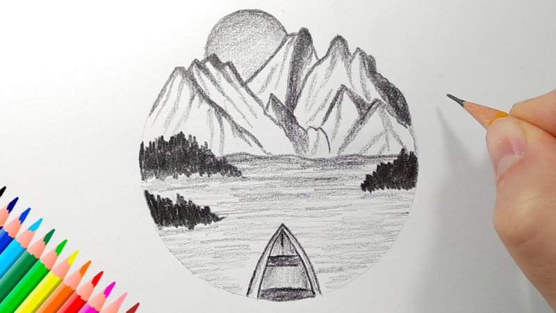 рисунки для срисовки природа