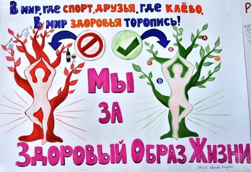 Плакат мы за здоровый образ жизни