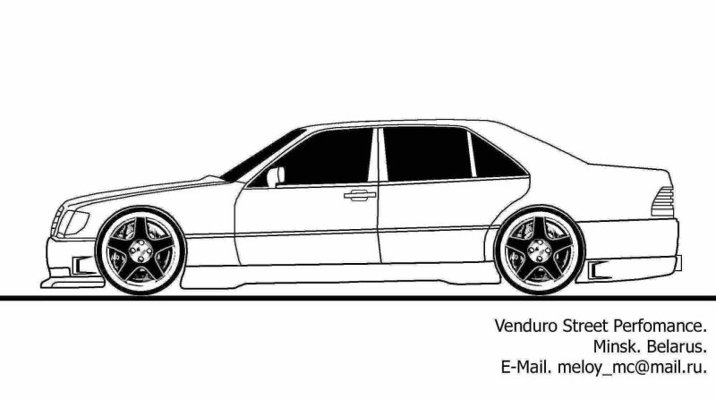 Машина раскраска Мерседес w124