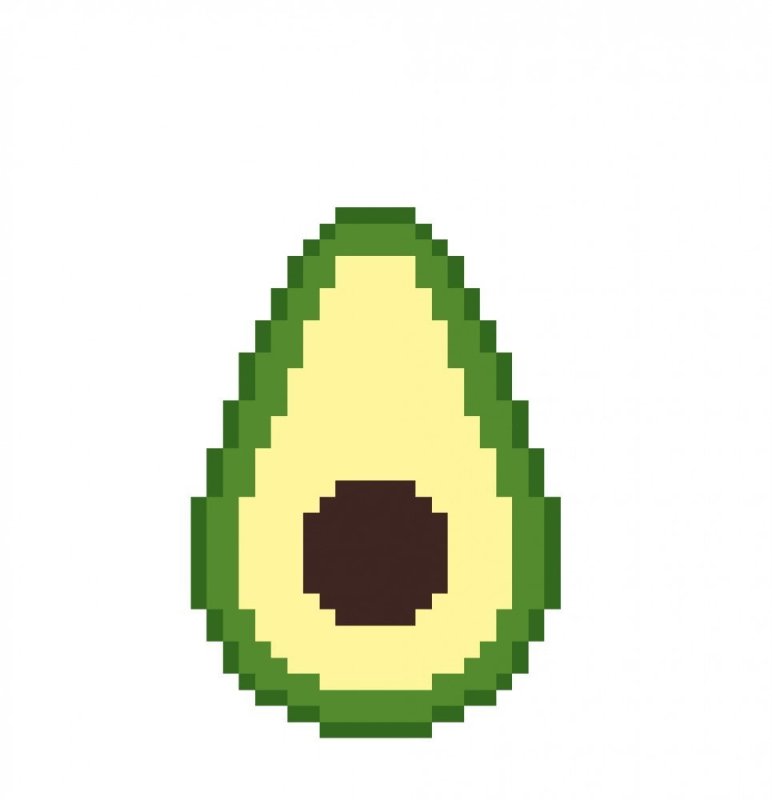 Авокадо Pixel Art