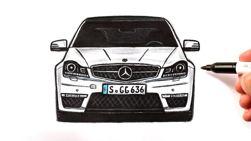 Рисунки Мерседес для срисовки