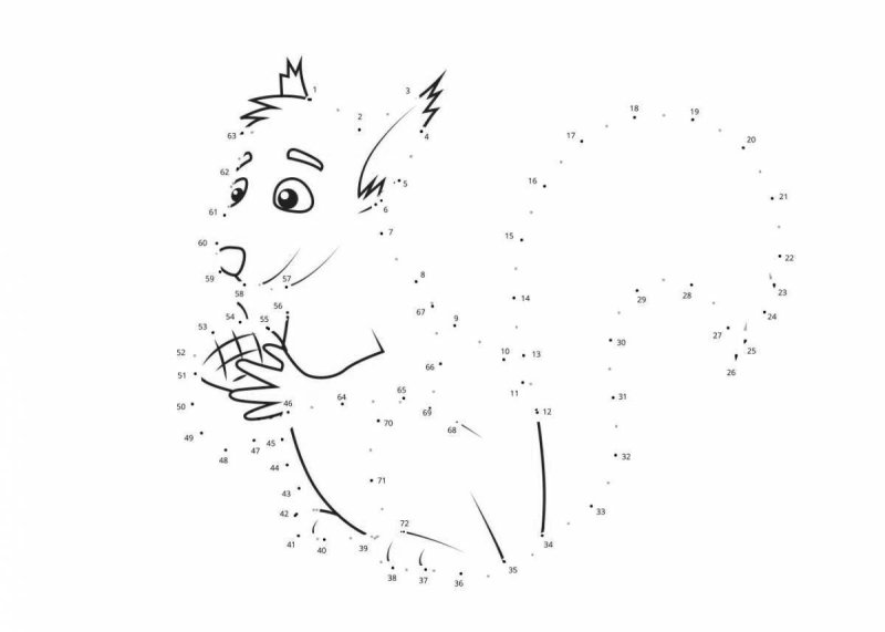 Рисование животных по точкам